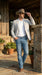 Men’s Very Light Grey - Linen Western Cowboy Blazer, Formal Sport Coat for Weddings, Parties, Country Events, and Casual Dress Wear in Ice Ash Color