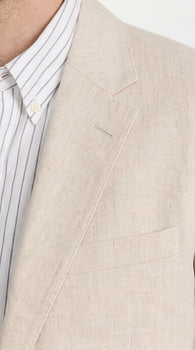 Men’s Light Tan Sport Coat – Classic Two-Button Casual Blazer for Business, Weddings & Smart Casual Wear Modern Fit Linen Fabric