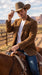 Men’s Brown Corduroy Country Blazer – Two-Button Western Sport Coat for Casual