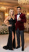 Men’s Gomez Addams Inspired Costume, Burgundy Velvet Blazer with Black Pants Formal Party Outfit Combo