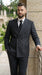 Men’s Black Pinstripe Double Breasted Suit – Classic Formal Business Suit Office and Evening Wear Modern Fit Conservative pattern