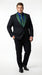 Men’s Black Suit with Hunter Green Shawl Lapel – Black and Hunter Green Formal Tuxedo Suit for Wedding, Prom With Bow Tie