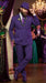 Men’s Purple Pinstripe Mardi Gras Suit | Classic Double Breasted Formal Carnival Suit