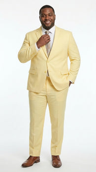 Men’s Pale Yellow 2 Piece Suit, Formal Dress Suit for Weddings, Prom, Parties, Summer Events, and Special Occasions By Vitali