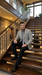 Men’s Black and White Houndstooth Blazer Jacket, Classic Formal Sport Coat for Business, Wedding and Dress Wear