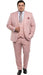 Men’s Blush Pink and Gold Three-Piece Suit – Tailored Fit Formal Wedding, Vested Suit By Rossiman