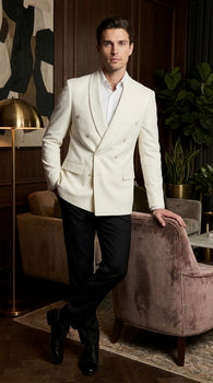 Mens Ivory Dinner Jacket Blazer – Elegant Ivory Cream Off White Formal Blazer Wedding Tuxedo Jacket Evening Wear