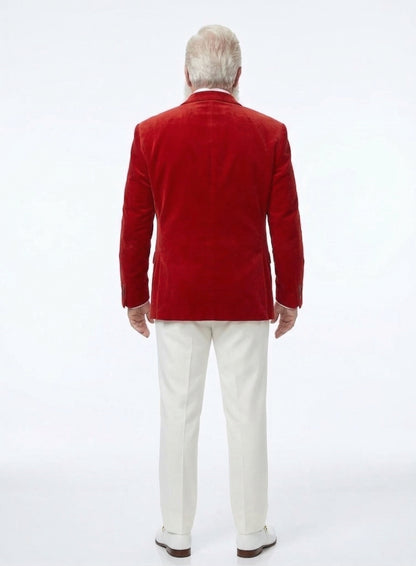 Men’s Red Velvet Blazer Santa Clauses Tim Allen Inspired Jacket – Festive Christmas Party Blazer, Holiday Costume Jacket Christmas New Year
