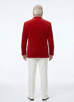 Men’s Red Velvet Blazer Santa Clauses Tim Allen Inspired Jacket – Festive Christmas Party Blazer, Holiday Costume Jacket Christmas New Year