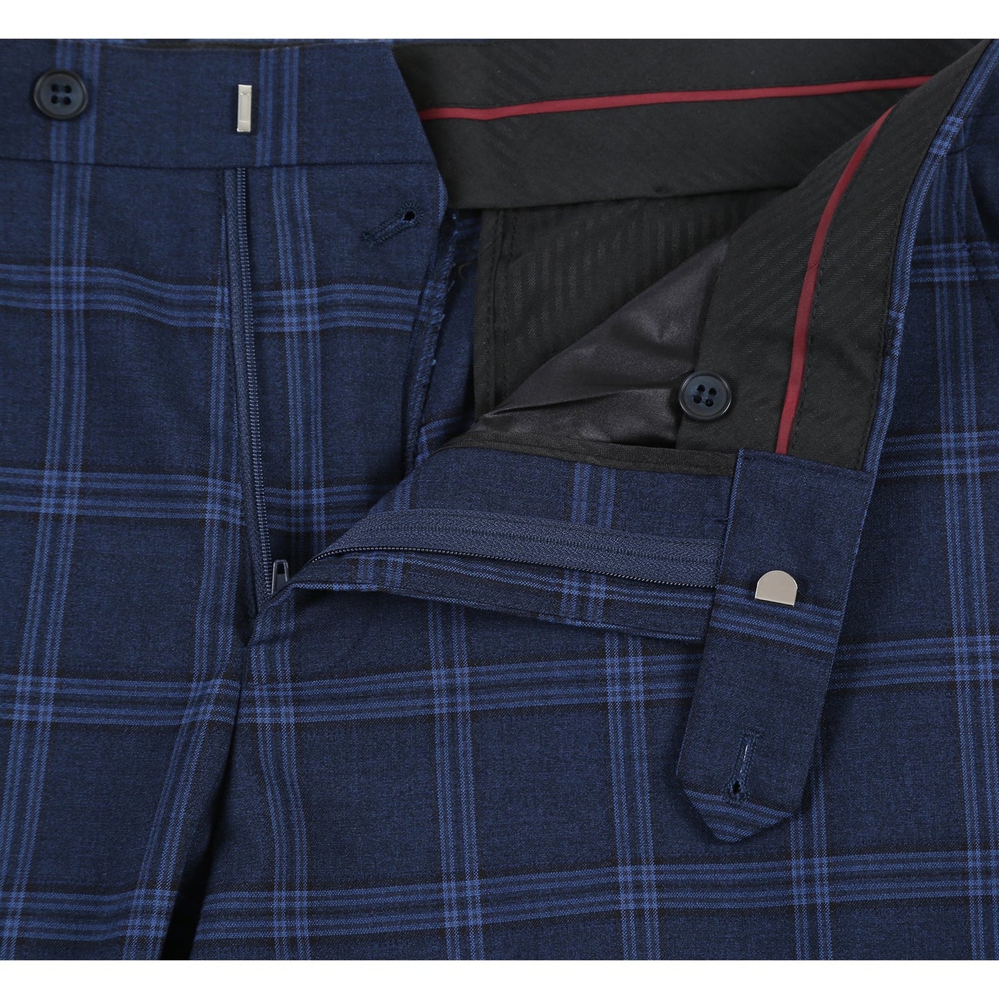 293-22 Men's Slim Fit Checked Suits - Image 10