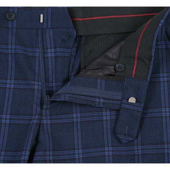 293-22 Men's Slim Fit Checked Suits - Image 10