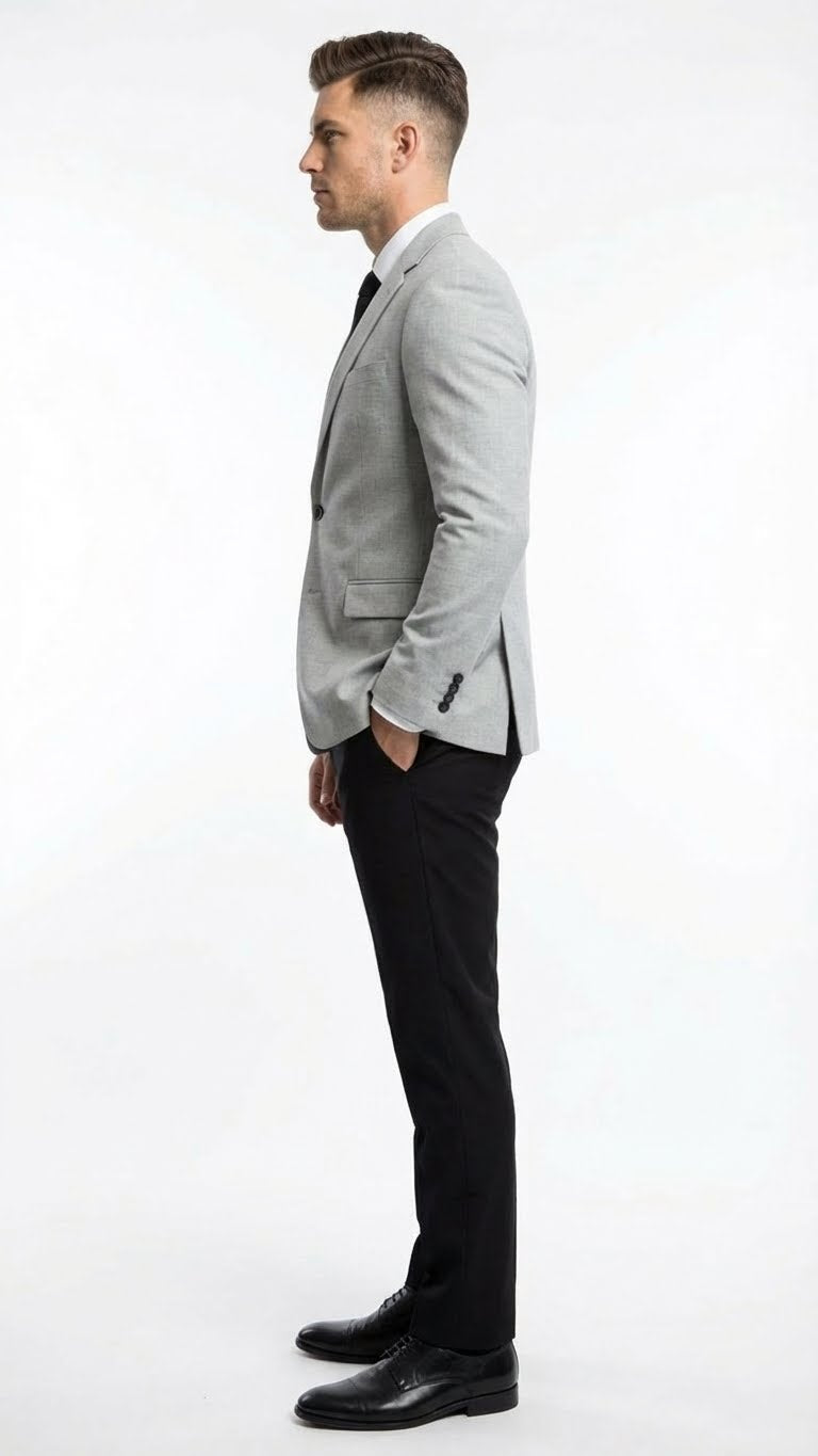 Men’s Light Grey Blazer Sport Coat