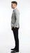 Men’s Light Grey Slim Fit Blazer Sport Coat with Black Pants | Premium Formal and Smart Casual Outfit