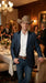 Men’s Sapphire Indigo Western Cowboy Blazer – Classic Western Style Jacket, Country Casual Dress Blazer in Navy Blue with sheen