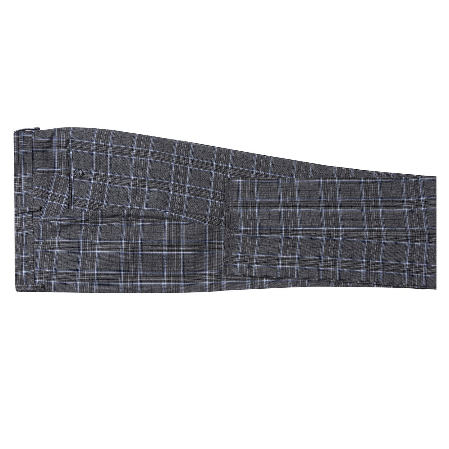 293-28 Men's Slim Fit Checked Suits - Image 10