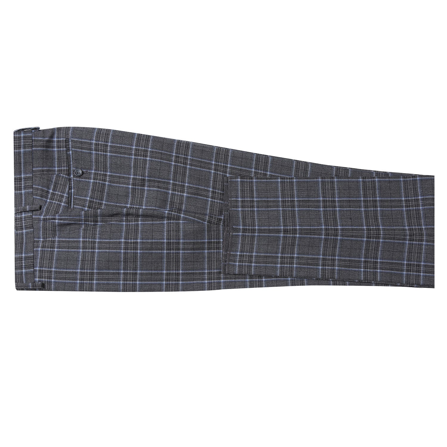293-28 Men's Slim Fit Checked Suits - Image 10