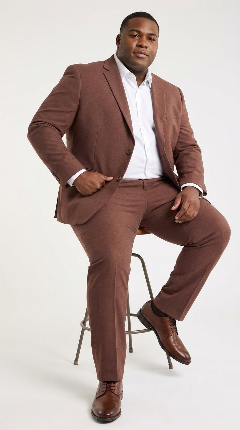 Men’s Coffee Brown 2-Piece Suit – Two-Button Wedding, Business and Formal Suit