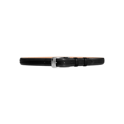 CBelt -4002 Contrast Leather Belt - Grey-Black - Image 2