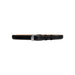 CBelt -4002 Contrast Leather Belt - Grey-Black