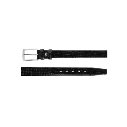 CBelt -3470 Croco Leather Belt - Black - Image 3