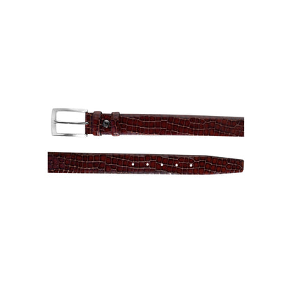 CBelt -3470 Croco Leather Belt - Tabbaco - Image 3