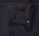 293-13 Men's Classic Fit Single Breasted Black Micro Check Notch Lapel Suits