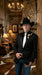 Men’s Black Tuxedo Western Blazer – Cowboy Style Formal Sport Coat Jacket for Dinner Jacket