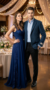 Mens Light Blue Tweed Blazer Sport Coat – Classic Herringbone Jacket Formal Business Casual Smart Outerwear in indigo cobalt blue