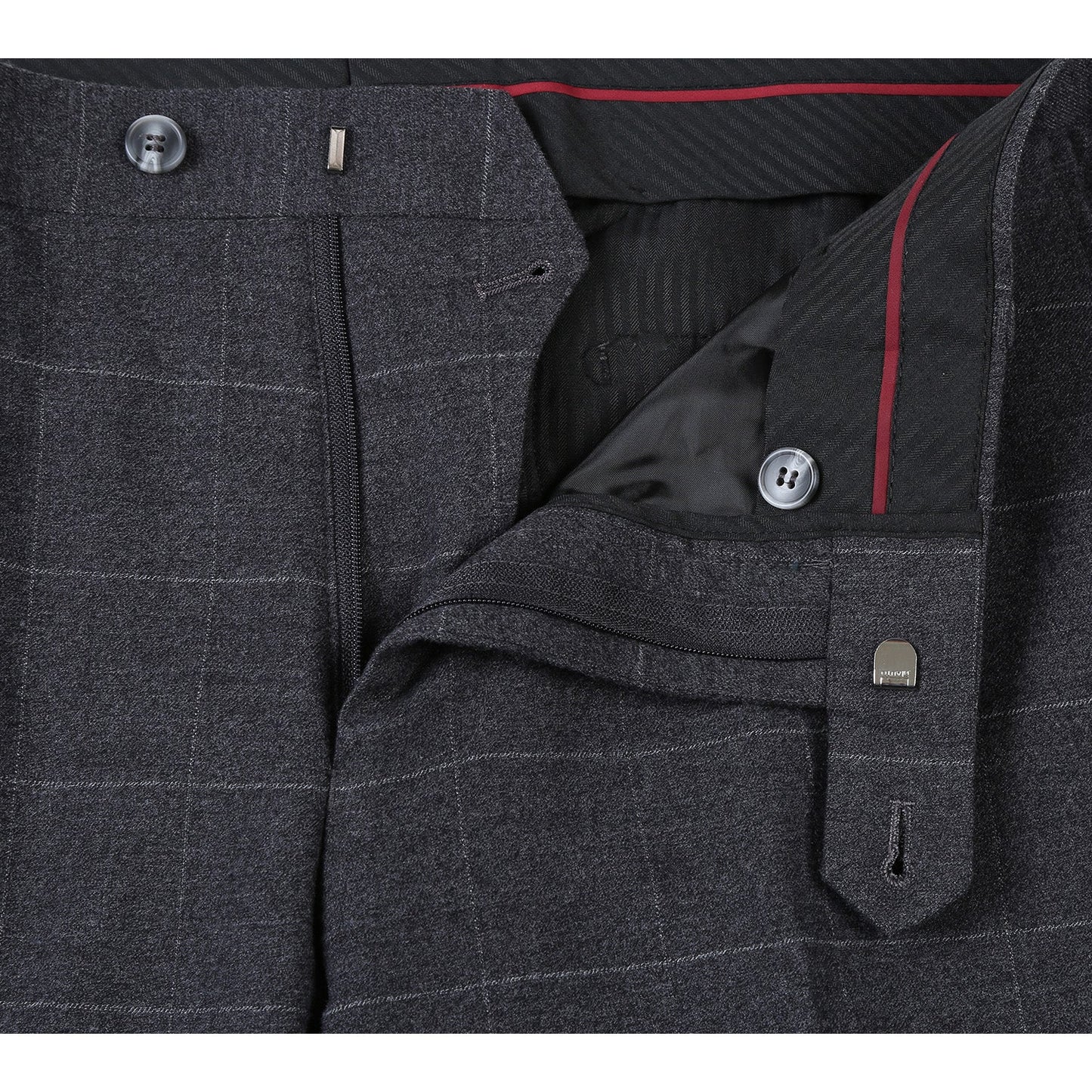 293-31 Men's Slim Fit Checked Suits - Image 9