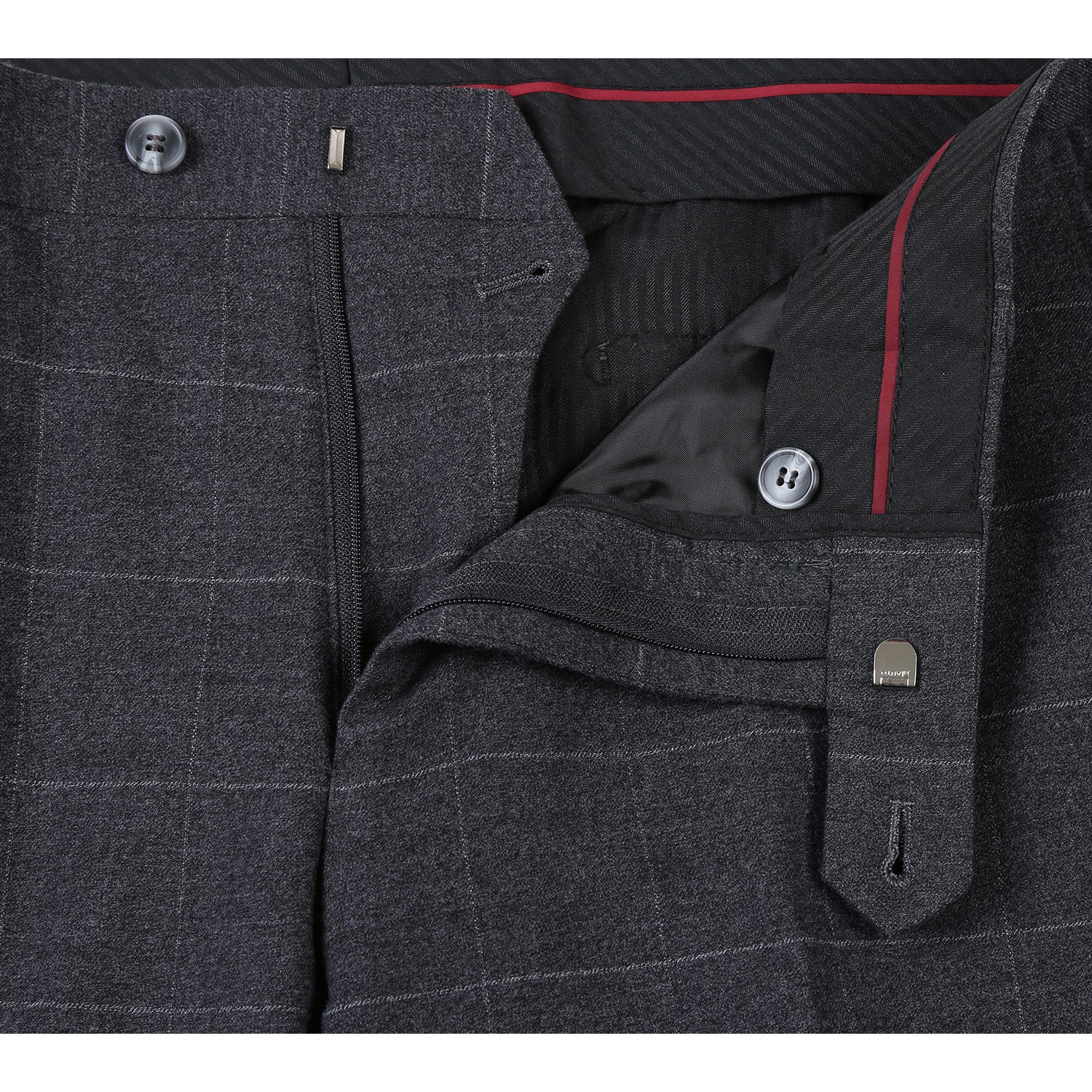 293-31 Men's Slim Fit Checked Suits - Image 9