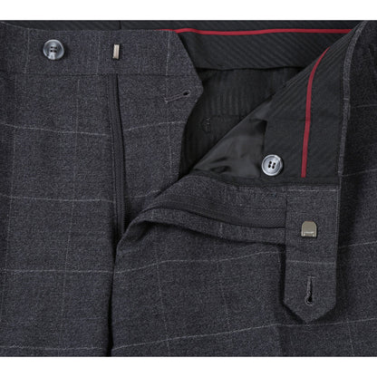 293-31 Men's Slim Fit Checked Suits - Image 9