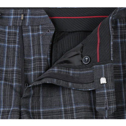 293-28 Men's Slim Fit Checked Suits - Image 11