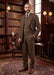 Men’s Edwardian Brown Plaid 3-Piece Suit – Vintage Double-Breasted Vest Wedding and Formal Suit