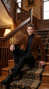 Brown Tuxedo Velvet Blazer for Men | Classic Formal Party and Evening Wear Dinner Jacket - Image 11