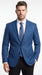 Men’s Blue Houndstooth Blazer Jacket, Check Pattern Formal Sport Coat for Weddings, Prom, Parties, and Special Occasions