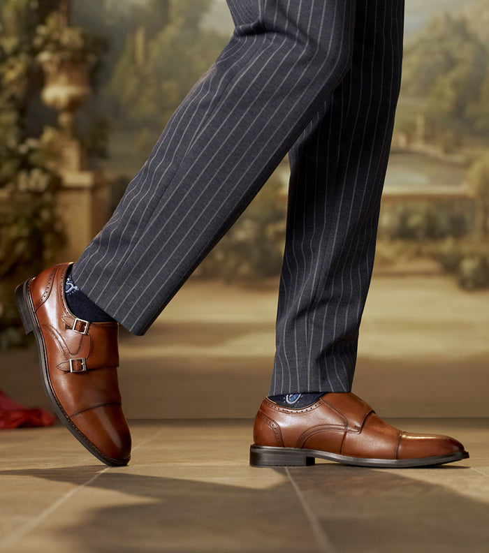 BOSWELL Cap Toe Double Monk Strap