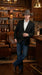 Men’s Black Linen Western Cowboy Blazer – Lightweight Formal Blazer Jacket for Wedding - Country Summer Jacket