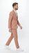 Men’s Peach Light Brown 3 Piece Suit – Wedding & Prom Formal Suit Set, Blazer Pants Double breasted vest