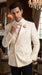 Men’s Ivory Double Breasted Dinner Jacket, Peak Lapel Formal Wedding Prom Tuxedo Blazer in cream off white color