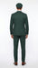 Men’s Hunter Green Pinstripe 3-Piece Suit – Vintage Wedding, Prom and Formal Suit with Matching Vest