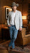 Men’s Very Light Grey - Linen Western Cowboy Blazer, Formal Sport Coat for Weddings, Parties, Country Events, and Casual Dress Wear in Ice Ash Color