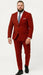 Men’s Red Pinstripe Suit – Stripe Two-Button Vested Suit 2 Buttons