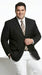 Men’s Black Three Button Blazer – Classic Formal Suit Jacket for Business, Office, Sport Coat