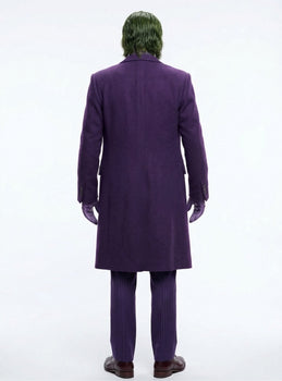 Men’s Purple Overcoat Joker Folie à Deux Arthur Fleck Inspired Long Coat – Classic Costume Trench Coat, Stylish Winter Party Wear Jacket