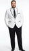 Men’s White Blazer with Black Trim | Wedding and Party Formal Blazer Jacket - White Tuxedo Prom Jacket