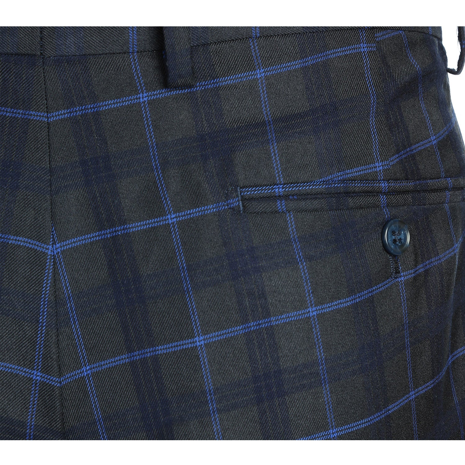293-27 Men's Classic Fit Checked Suits - Image 11