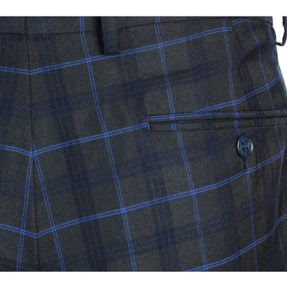 293-27 Men's Classic Fit Checked Suits - Image 11