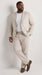 Men’s Informal Summer Suit, Light Beige Casual Linen Style Blazer and Pants Set