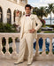Tony Montana’s Ivory Vested Suit – Classic Ivory 3 Piece Suit for Wedding, Formal and Evening Wear