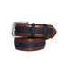 CBelt -4002 Contrast Leather Belt - Tan-Navy